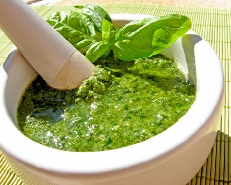 Pesto Genovese - traditional food from Genova