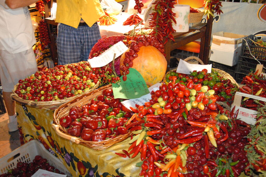peperoncino stall of peppers