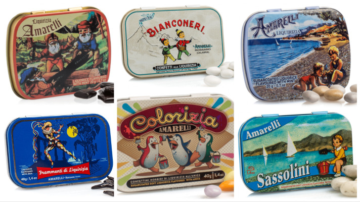 liquorice vintage tins collage