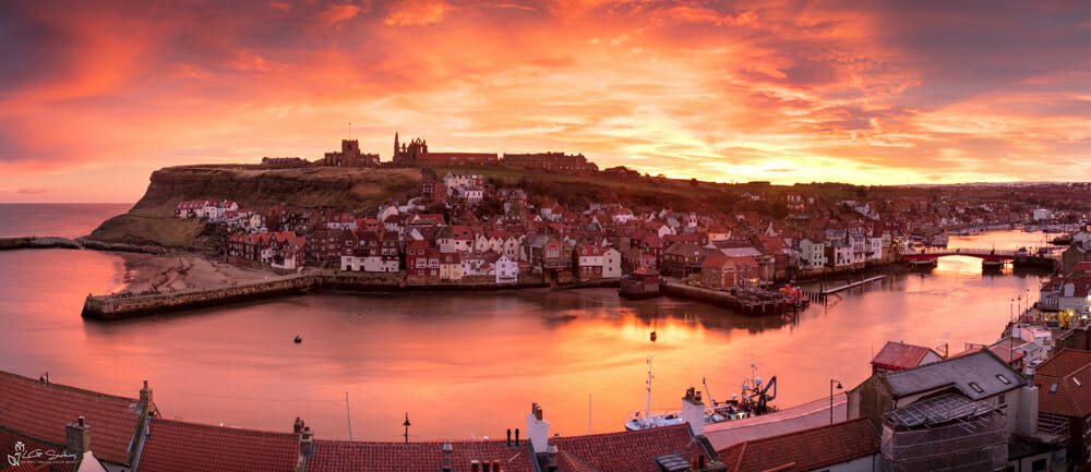 Whitby at dusk